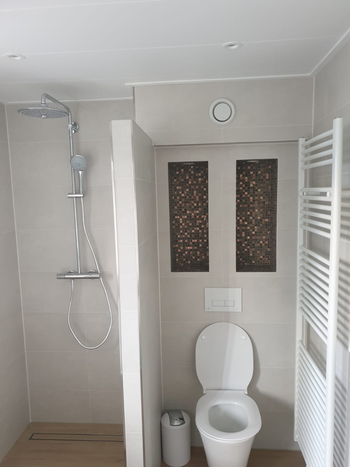 Badkamer Mozaiek, Waskommen, Nisjes, Inbouwkranen 7